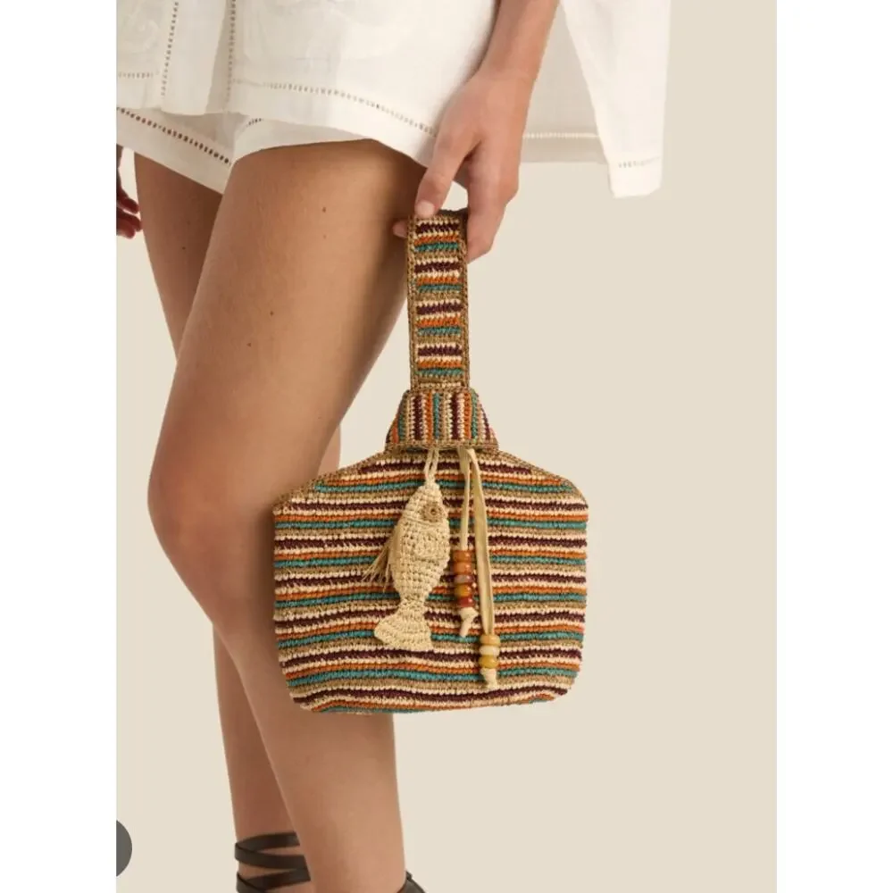 Soleil Soleil Raffia Knot Bag